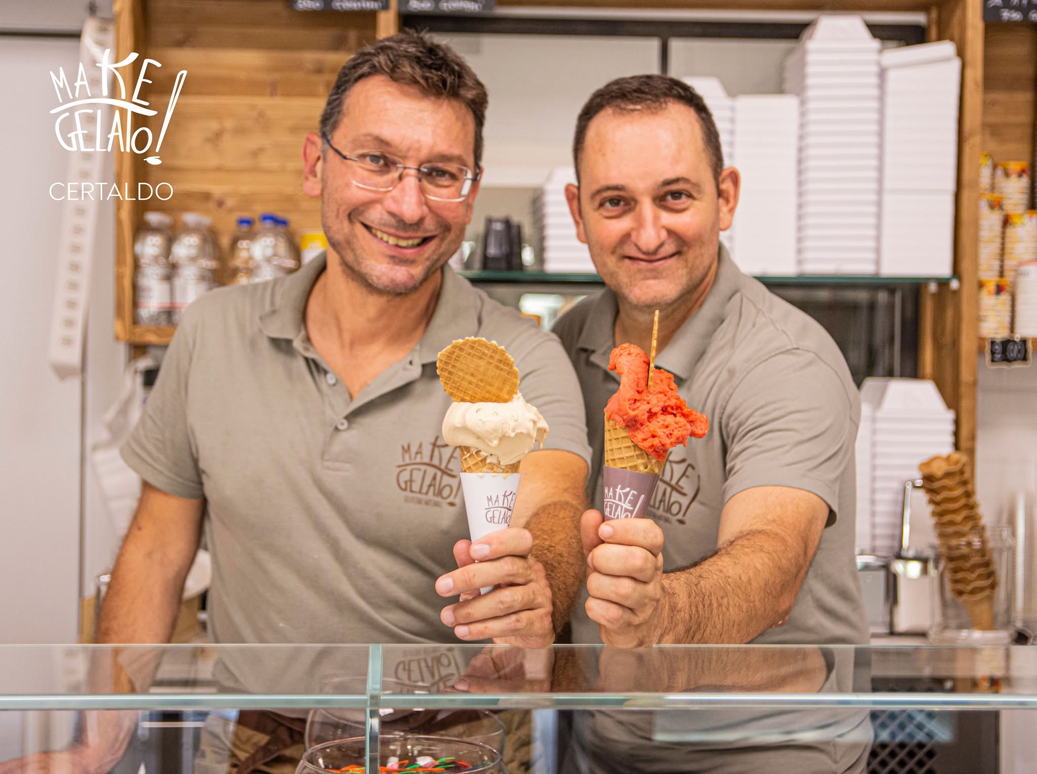 Cono di gelato artigianale